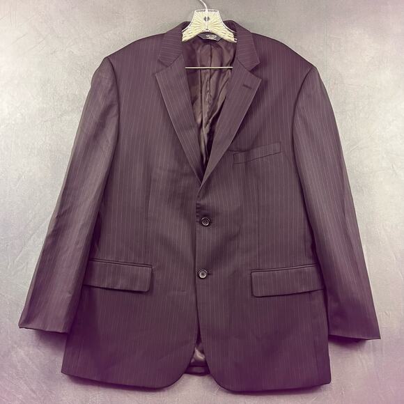 Pronto Uomo Platinum Blazer 100% Wool 44 R Suit Pin Stripe Men's 2 Button Jacket - Picture 1 of 9